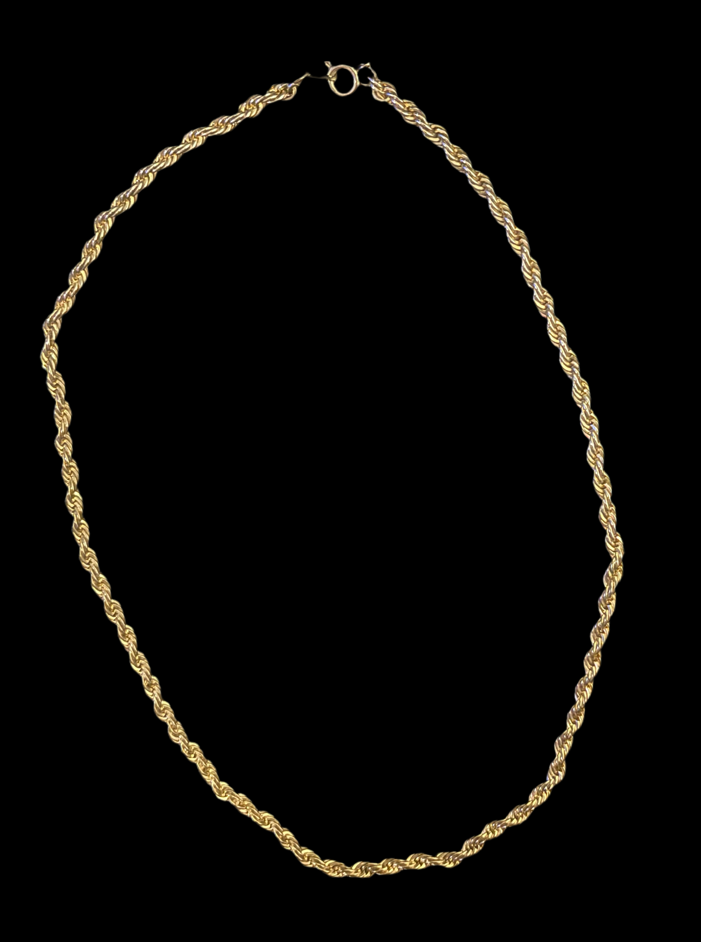 Two Toned Spiral Twist Chain Necklace