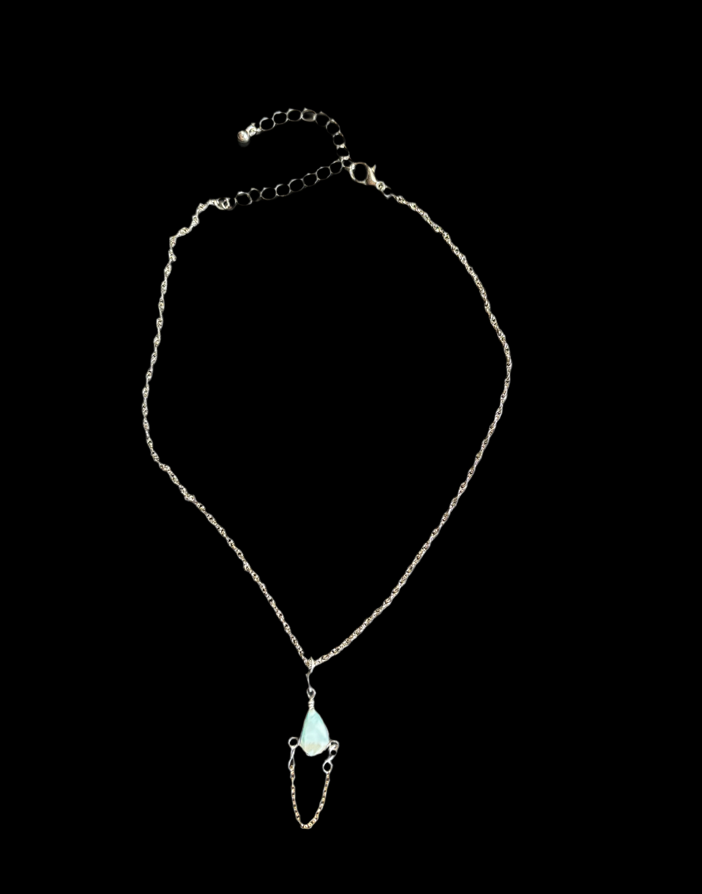 Blue Teardrop Short Necklace