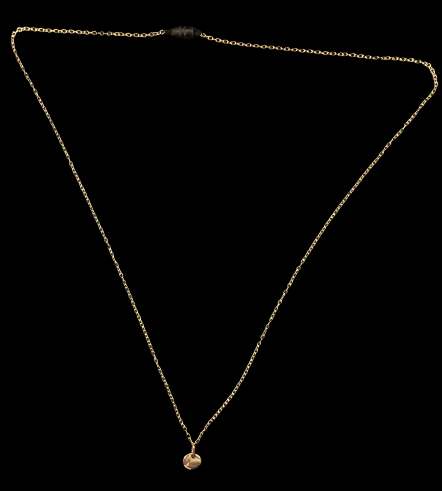 Simple Golden Disc Necklace