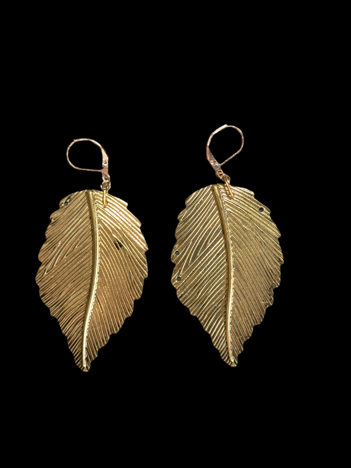 Crisp Golden Leaf Earrings