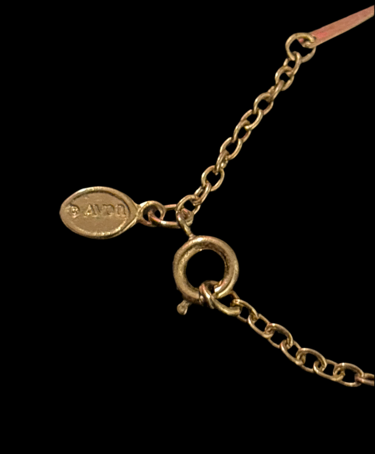 Vintage 80s AVON signed, high quality, rod design chain