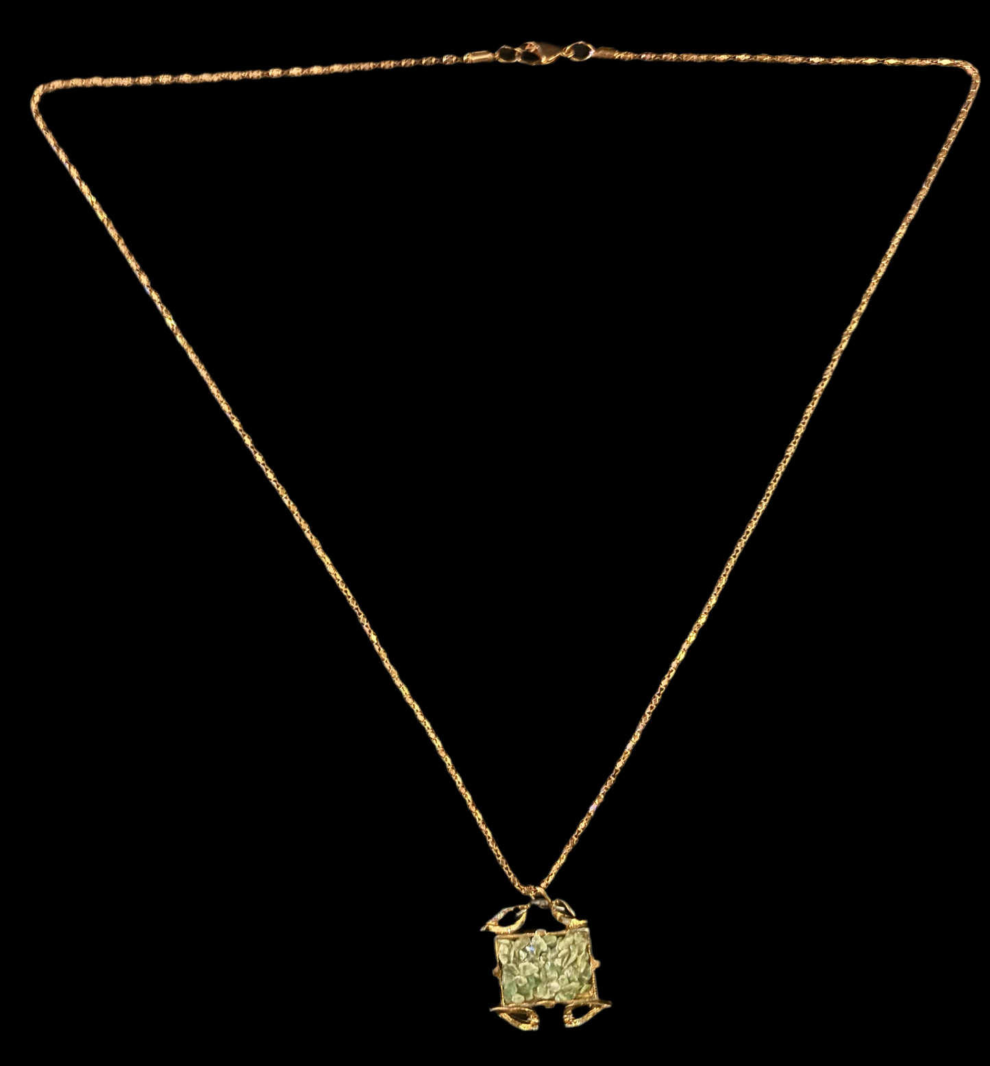 Green Pebble Necklace